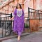 Ambarsariya - Purple Bandhani Cotton Gota Kurta