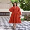Burnt Amburn Cotton Dress