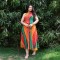 Dreamcatcher Delight Bohemian Leheriya Halter Neck Dress