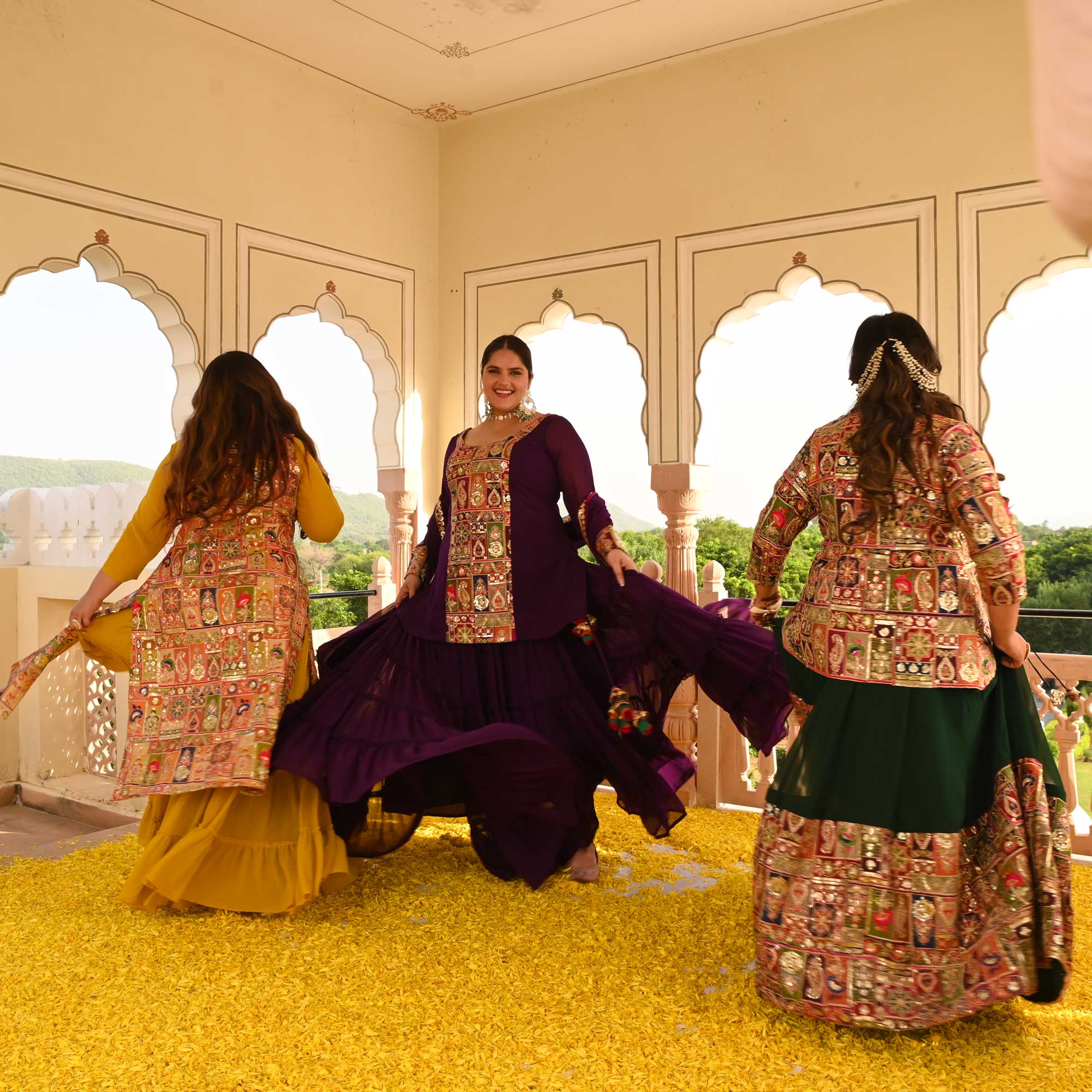 Regal Green Position Embroidered Anarkali With Koti Regal Green Position Embroidered Anarkali With Koti