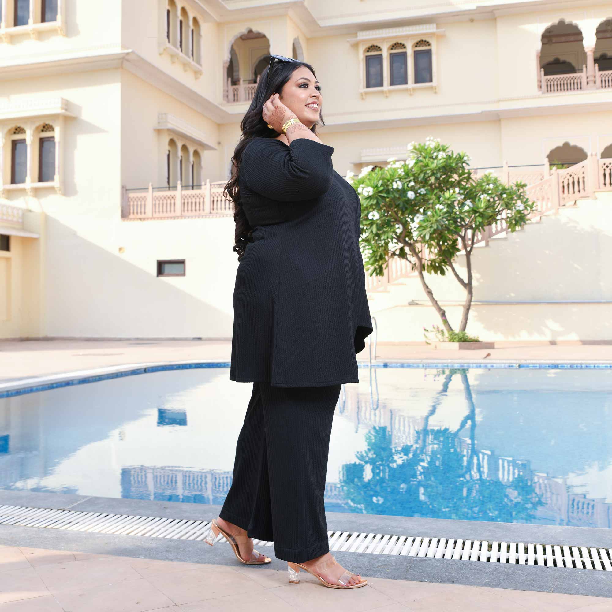 Grace Black Stretchable Co-ord Set Grace Black Stretchable Co-ord Set