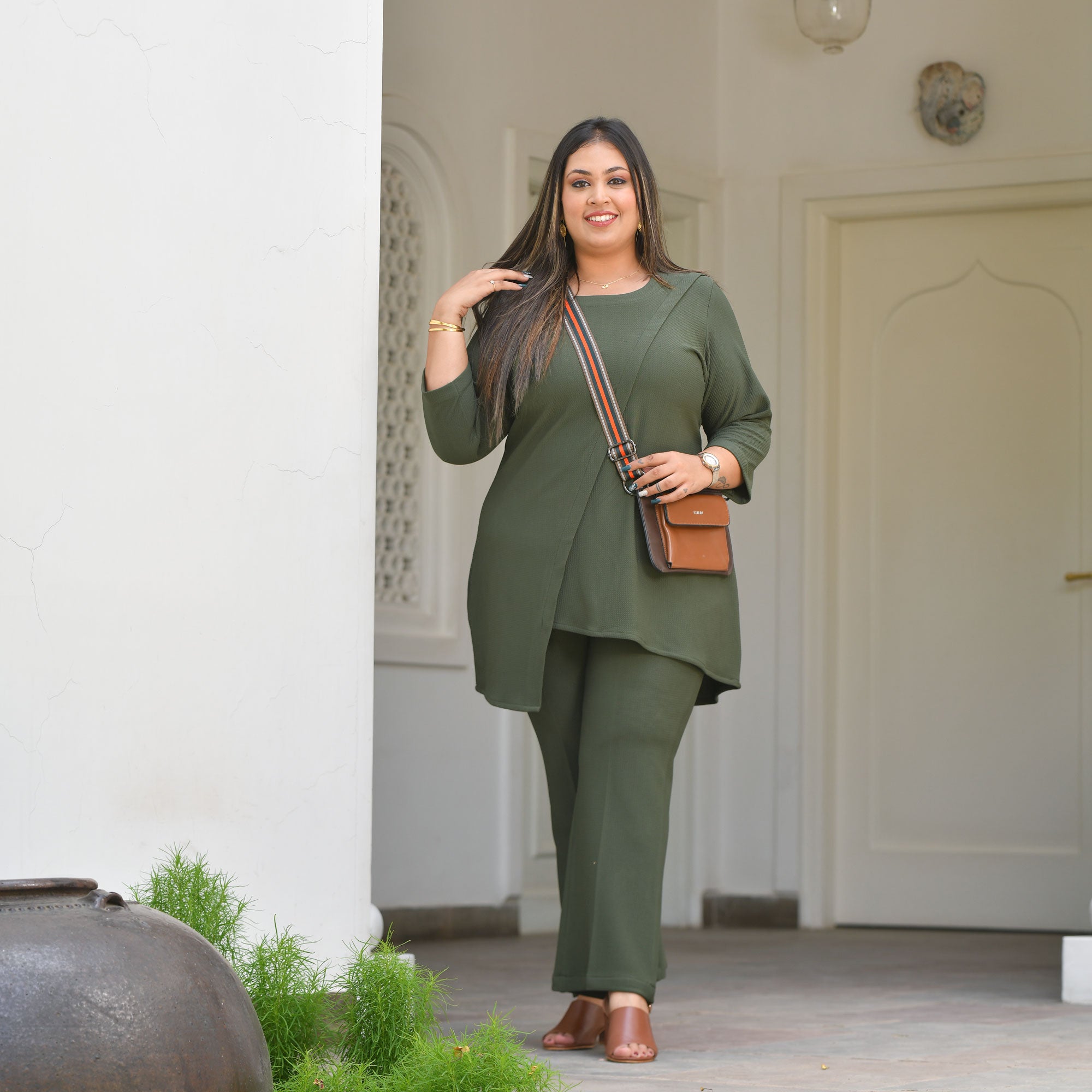 Olive Lady Stretchable Co-Ord Set Olive Lady Stretchable Co-Ord Set