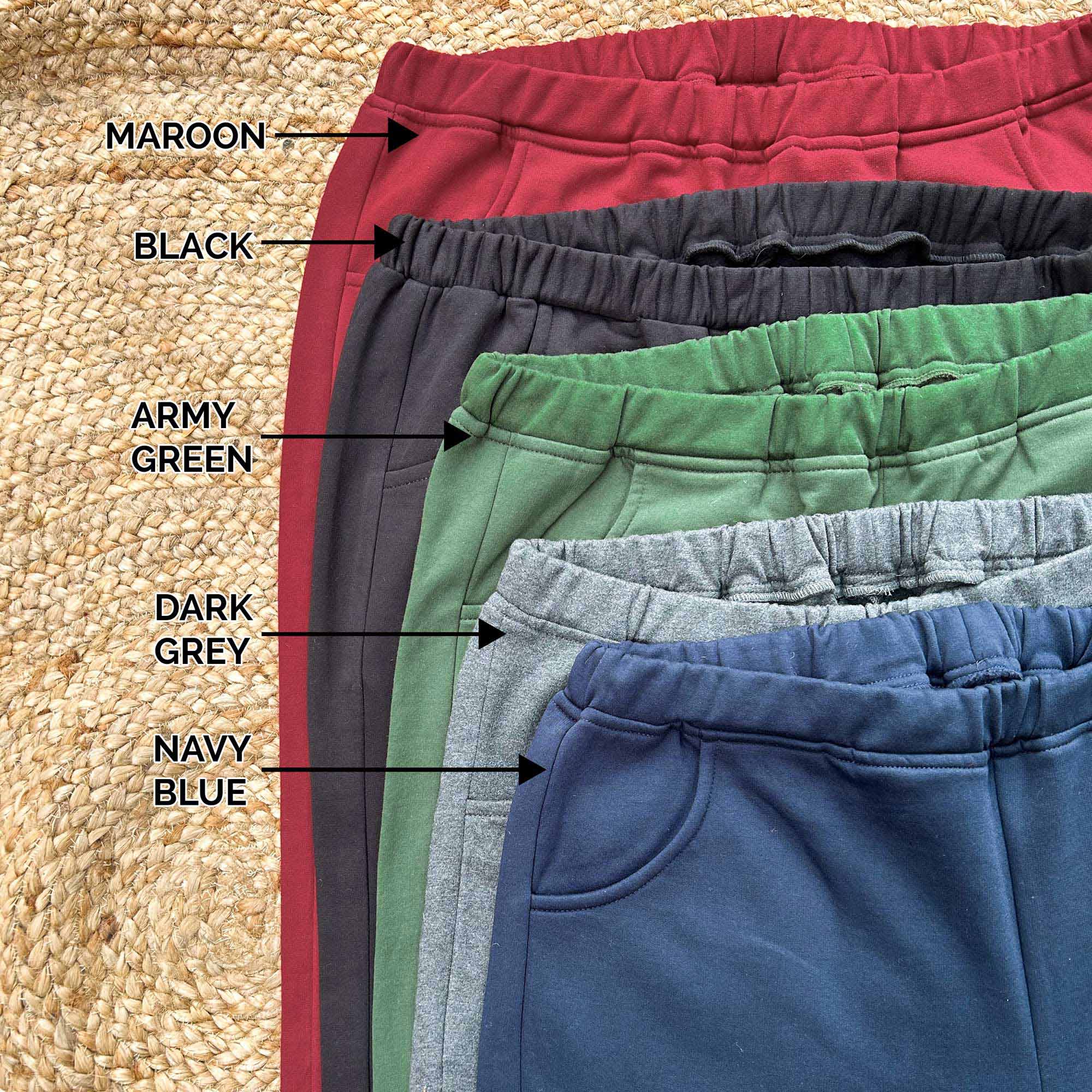 Woollen Fleece Straight Pants With Pockets Woollen Fleece Straight Pants With Pockets