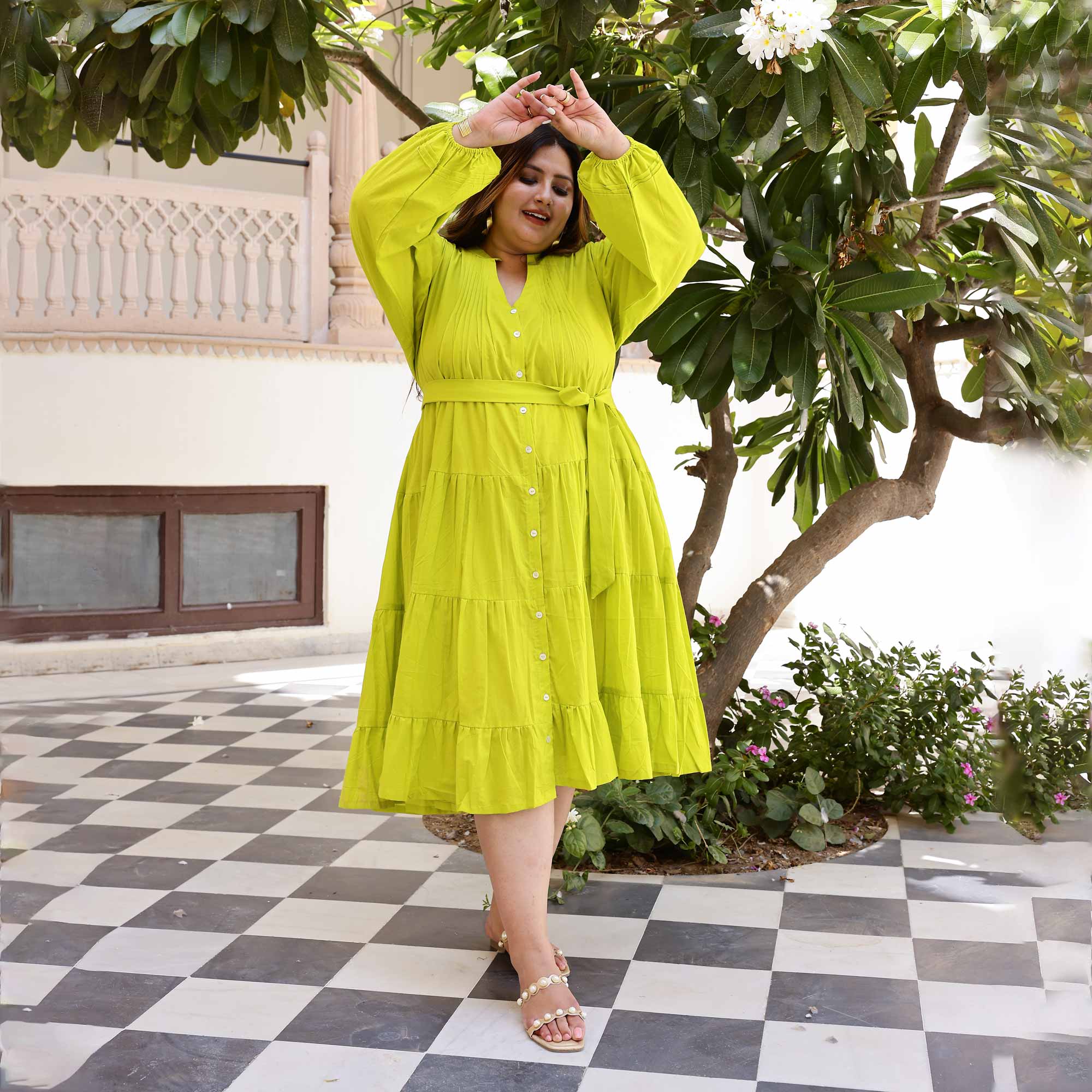 Lime Pop Cotton Dress Lime Pop Cotton Dress
