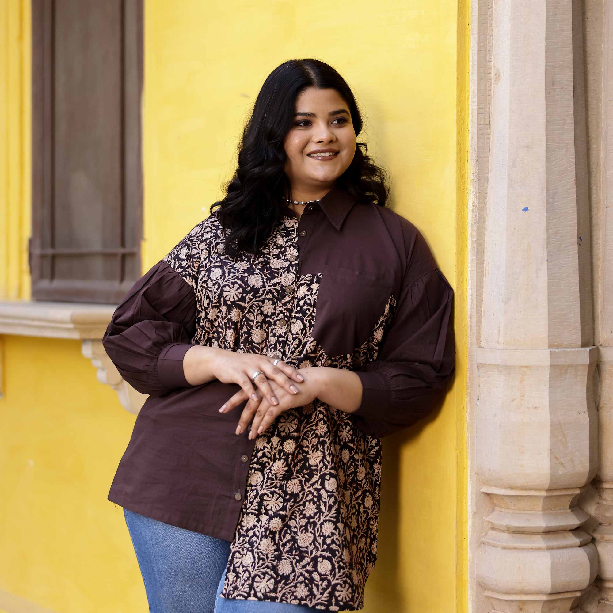 Toffy Twist Handblock Printed Cotton Shirt Toffy Twist Handblock Printed Cotton Shirt