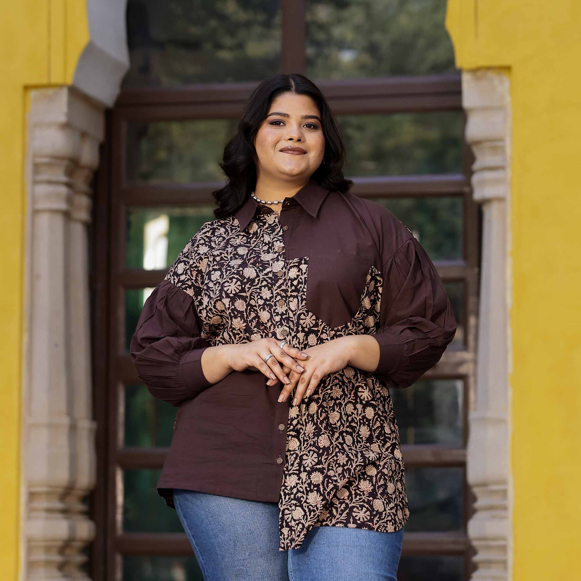 Toffy Twist Handblock Printed Cotton Shirt Toffy Twist Handblock Printed Cotton Shirt