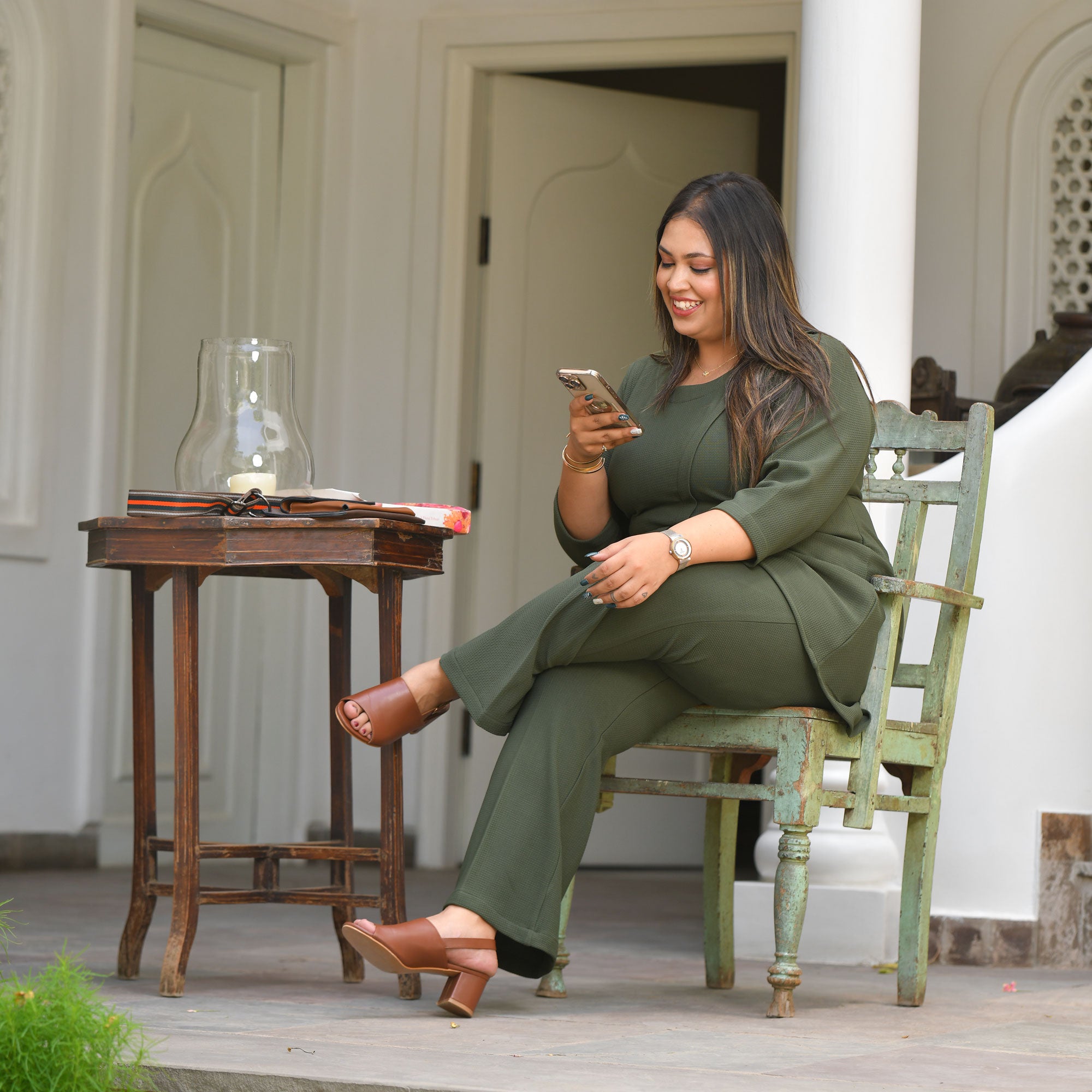 Olive Lady Stretchable Co-Ord Set Olive Lady Stretchable Co-Ord Set