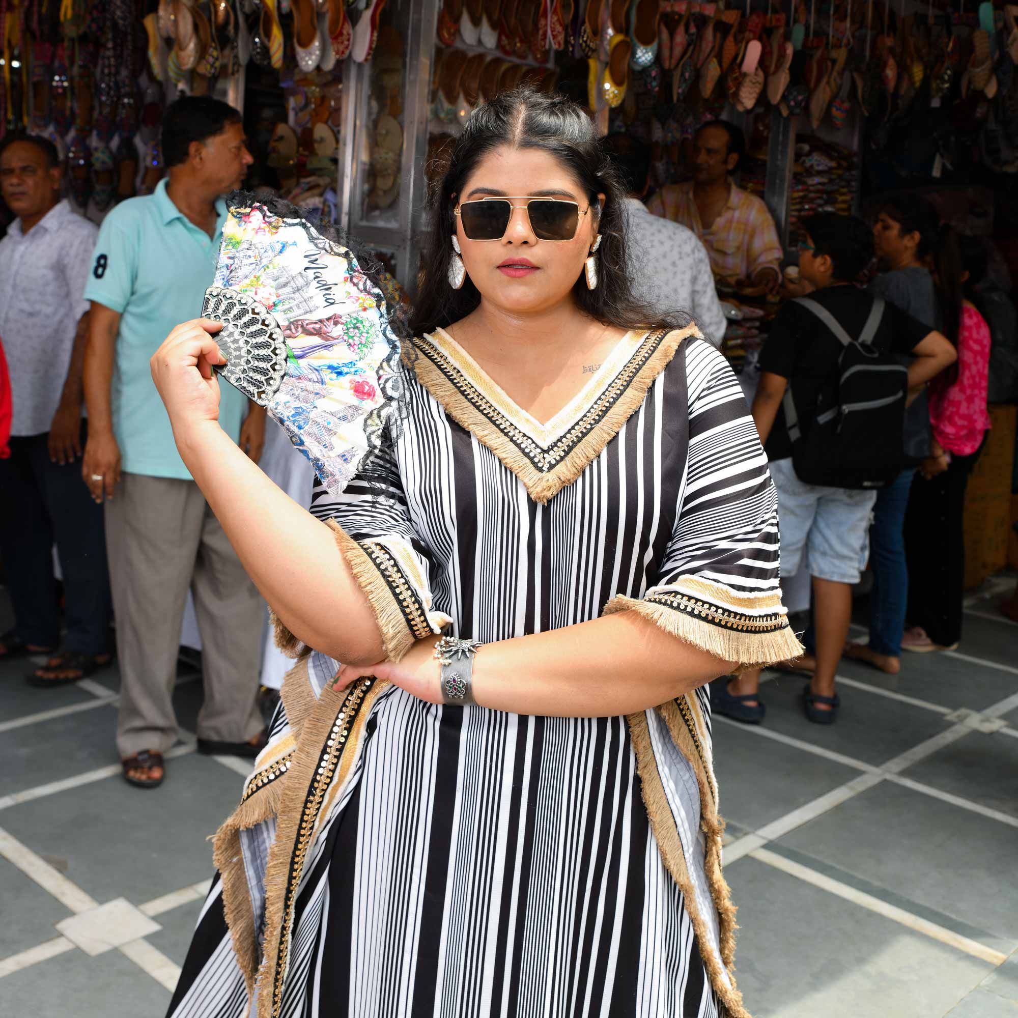 Jute & Jewels Boho Festive Embroidered Kaftan