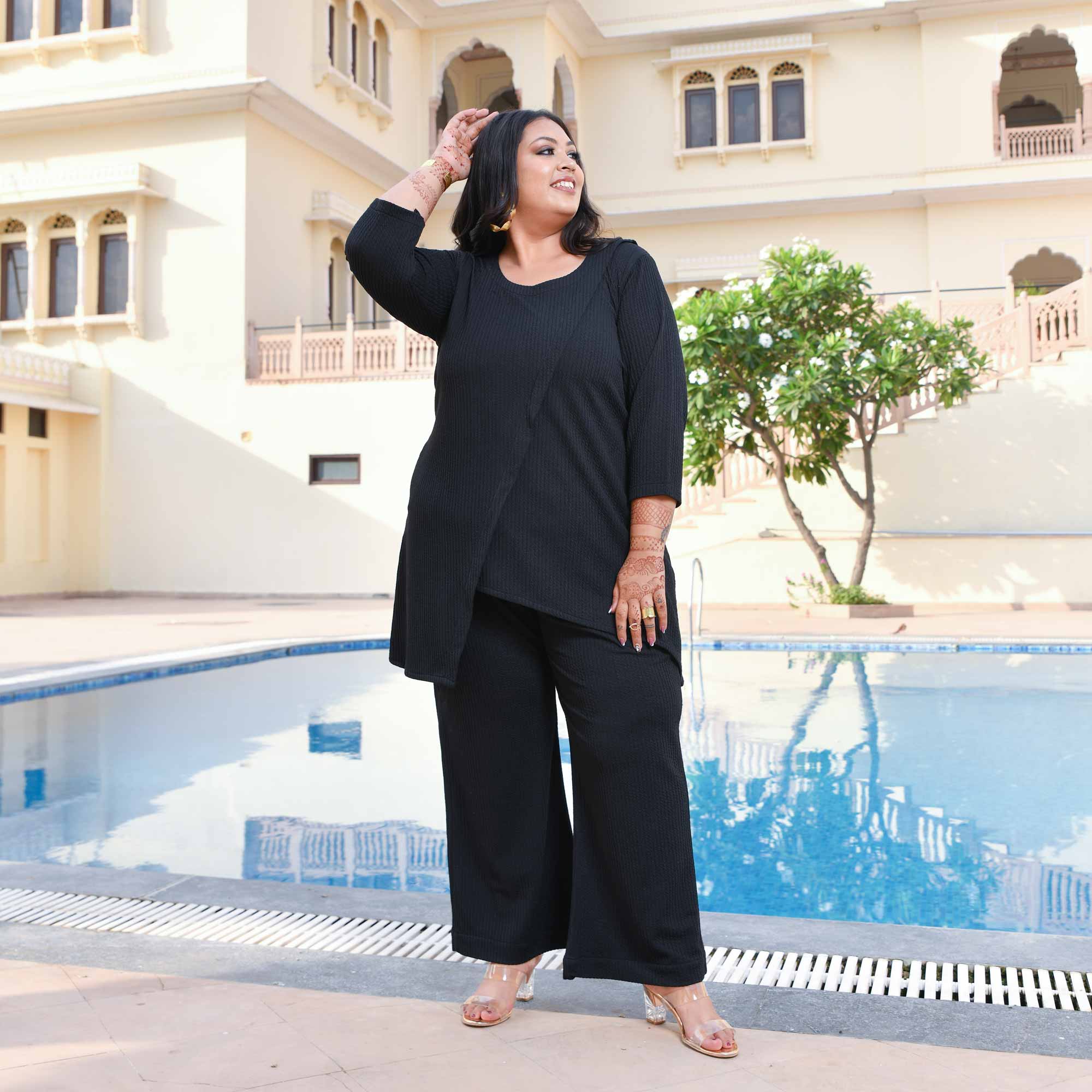 Grace Black Stretchable Co-ord Set Grace Black Stretchable Co-ord Set