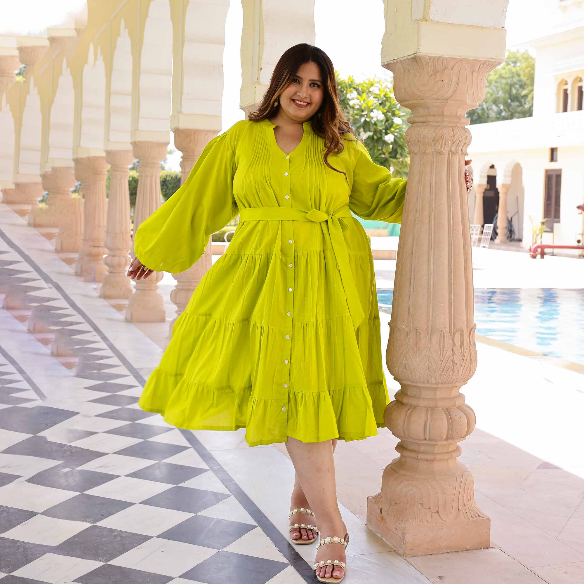 Lime Pop Cotton Dress