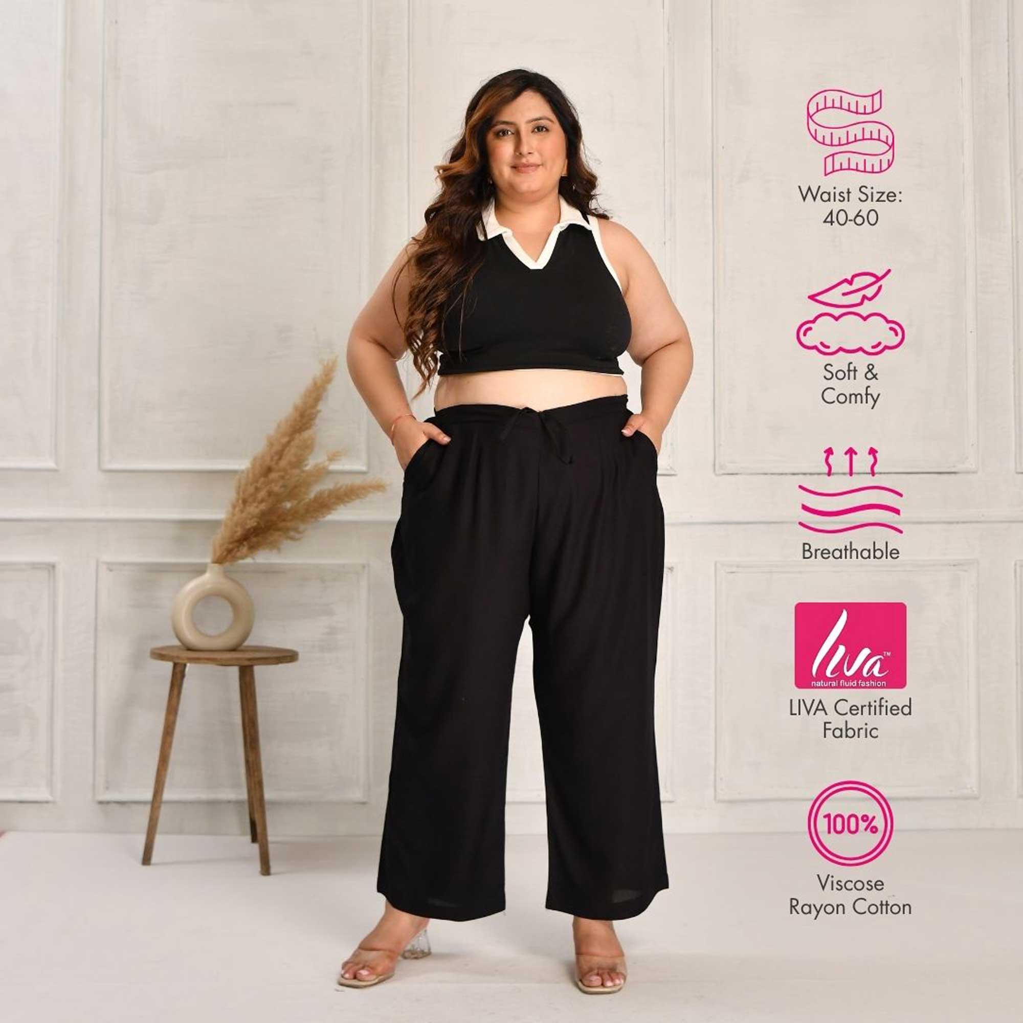 Plus Size Straight Fit Pants