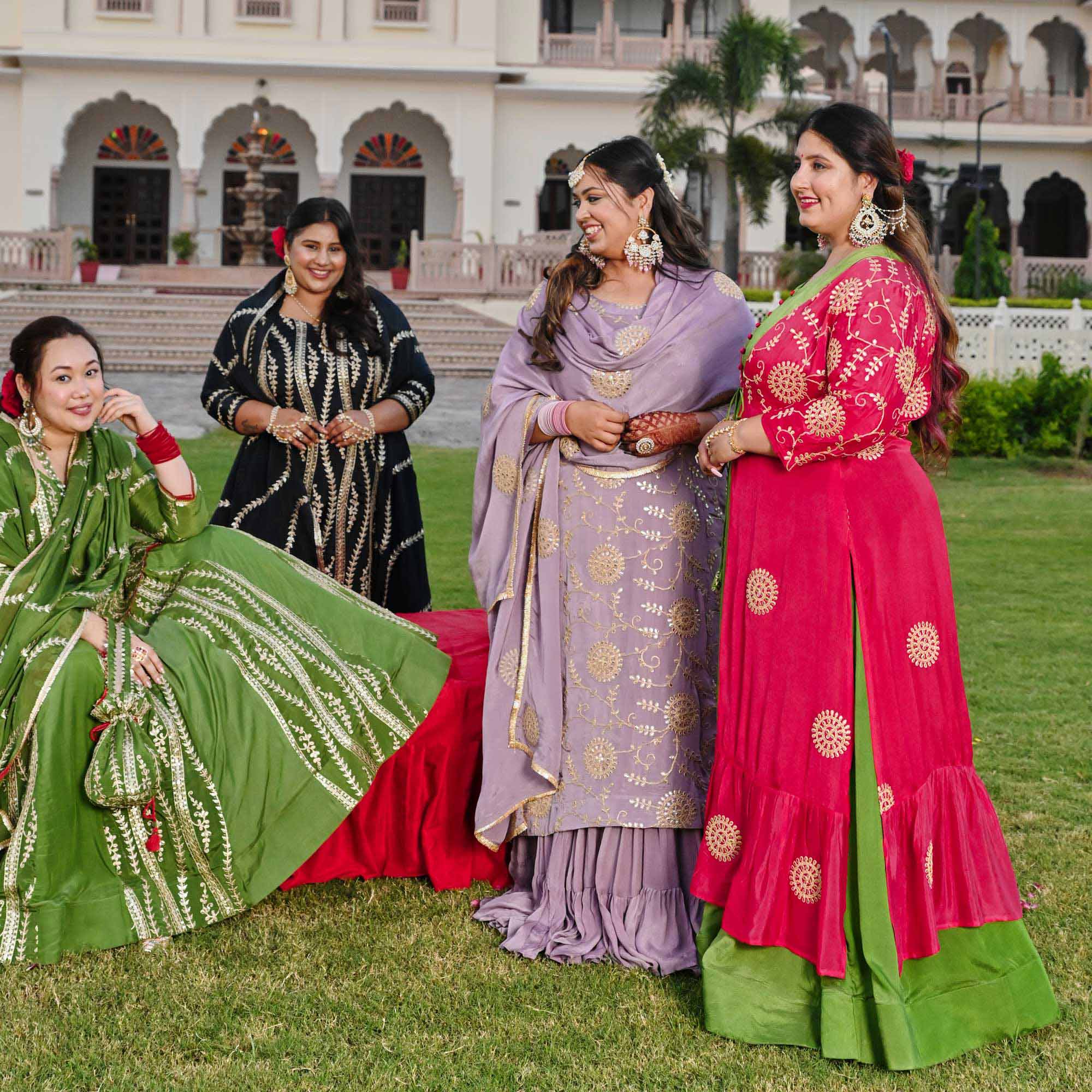 Radiant Raisin Purple Passion Gota Patti Fusion Sharara Set