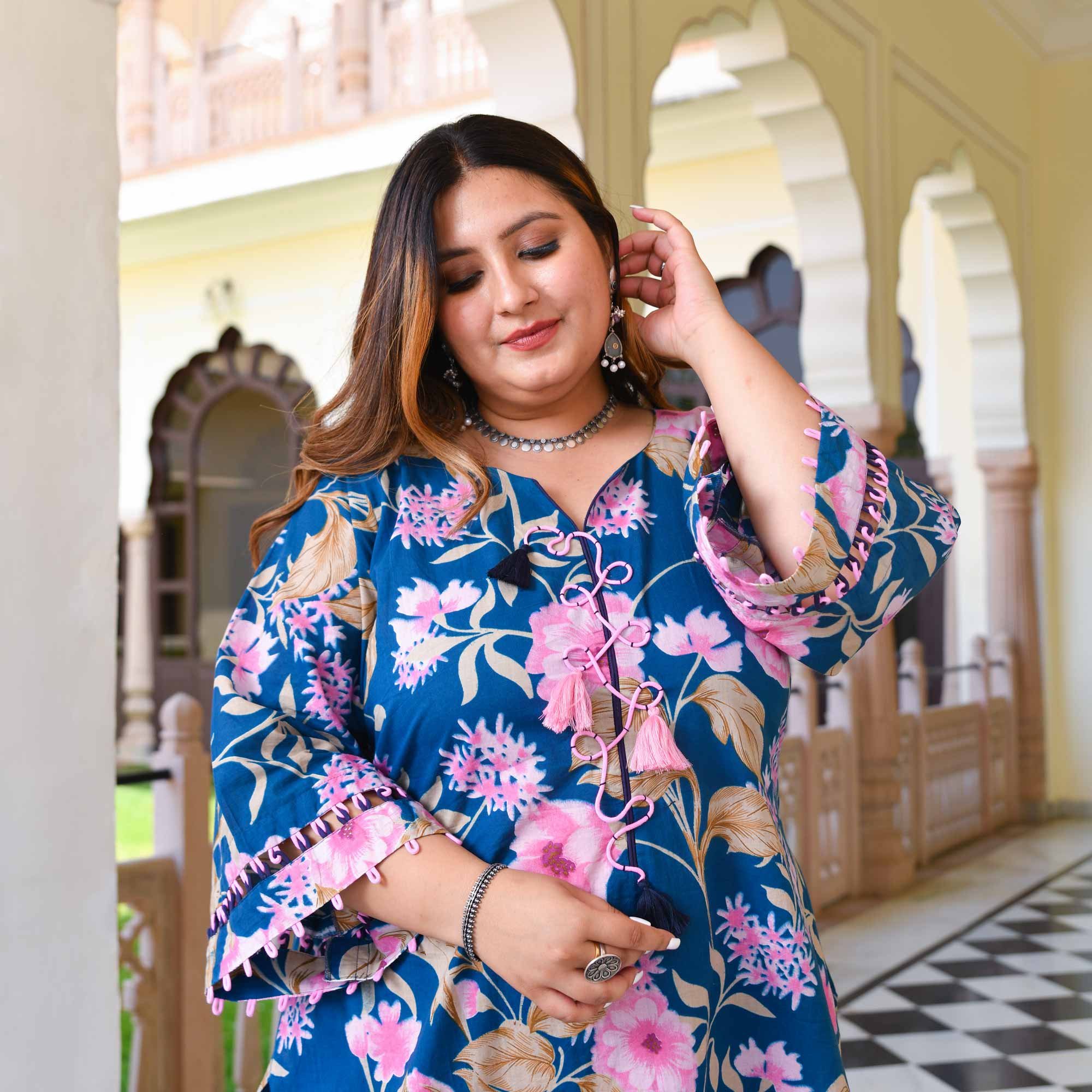 The Sky Is Pink Floral Co-Ord Set The Sky Is Pink Floral Co-Ord Set