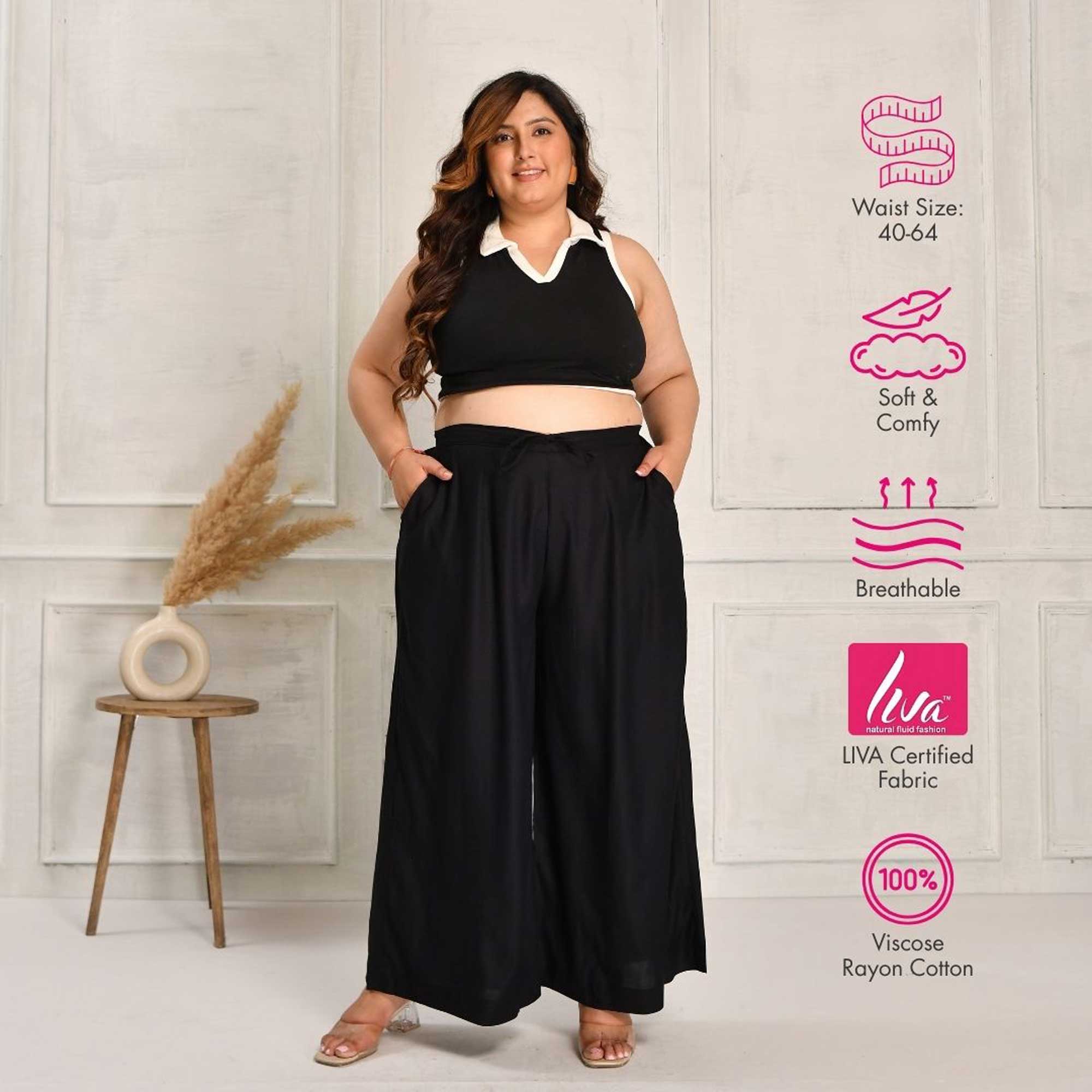 Plus Size Wide Leg Pants Combo 6 (Black, Beige, White) Plus Size Wide Leg Pants Combo 6 (Black, Beige, White)