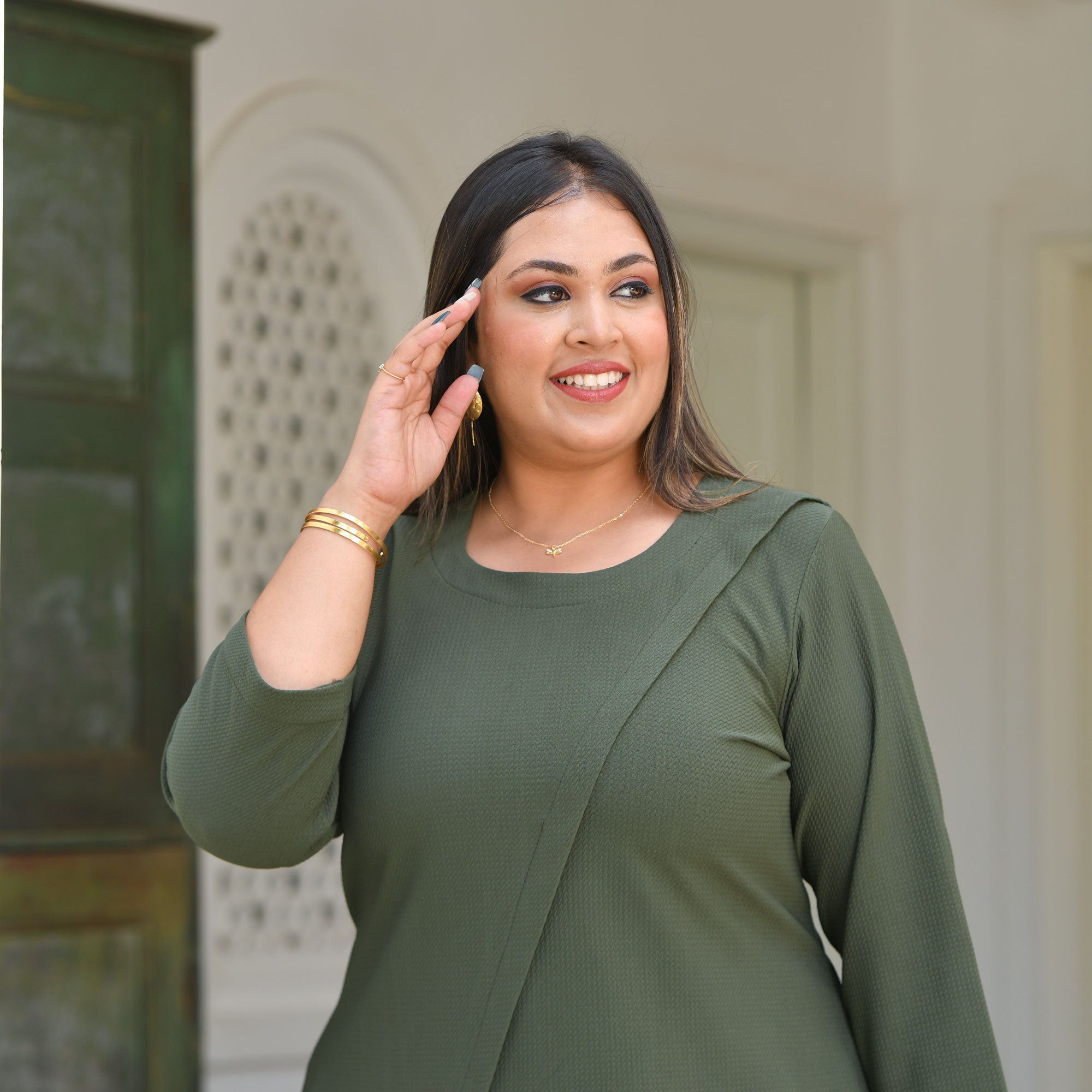 Olive Lady Stretchable Co-Ord Set Olive Lady Stretchable Co-Ord Set