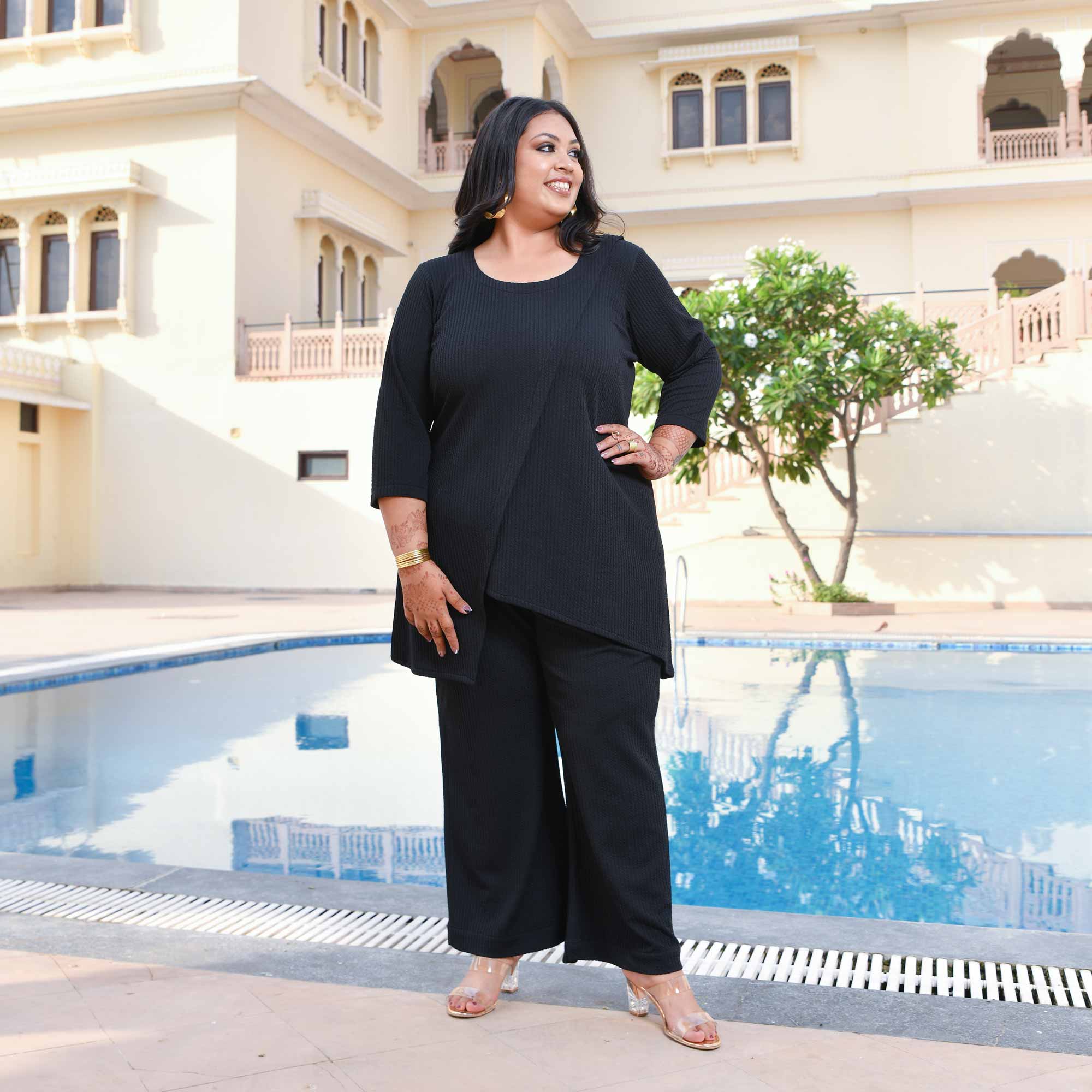 Grace Black Stretchable Co-ord Set Grace Black Stretchable Co-ord Set