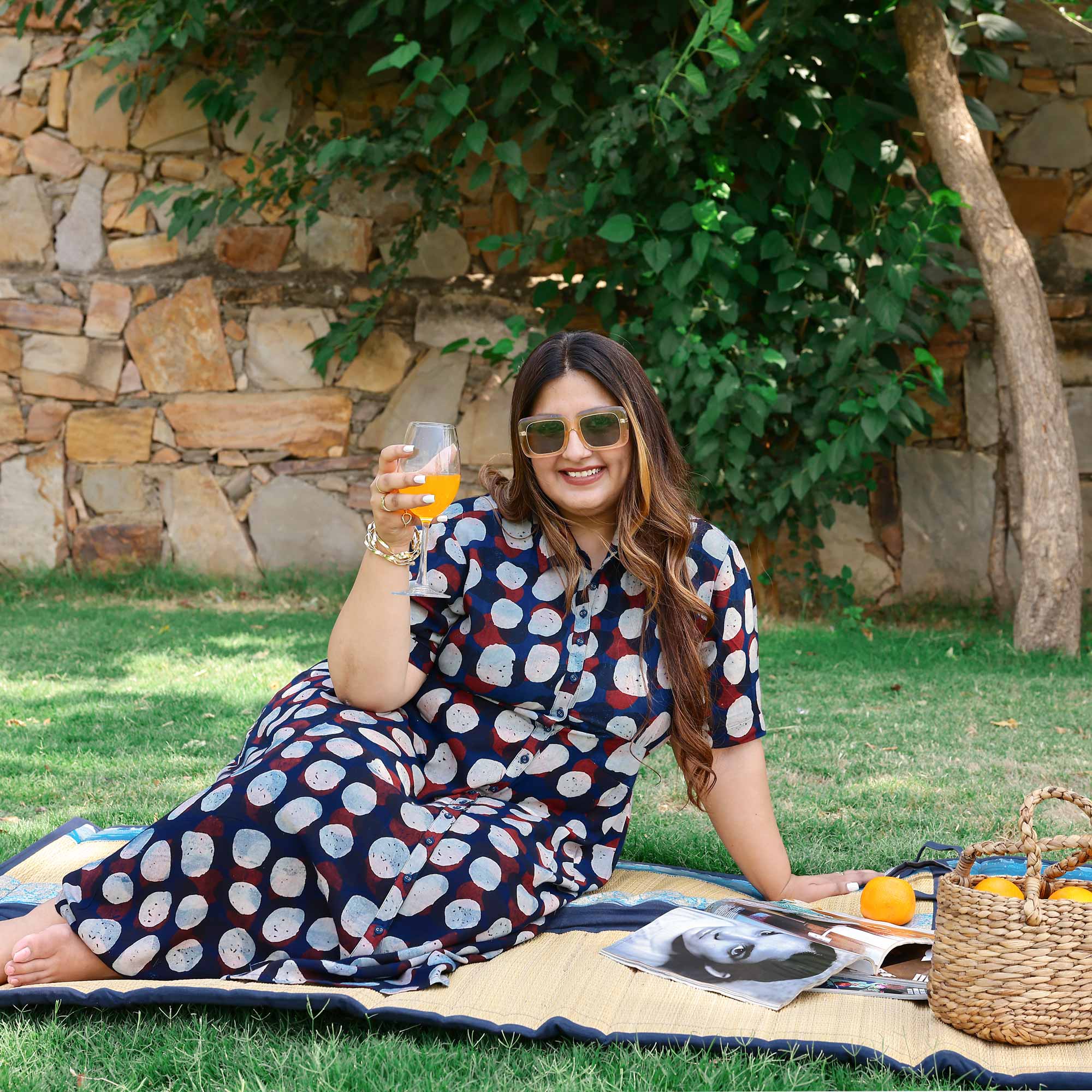 Blue Moon Glow Modal Rayon Aline Dress