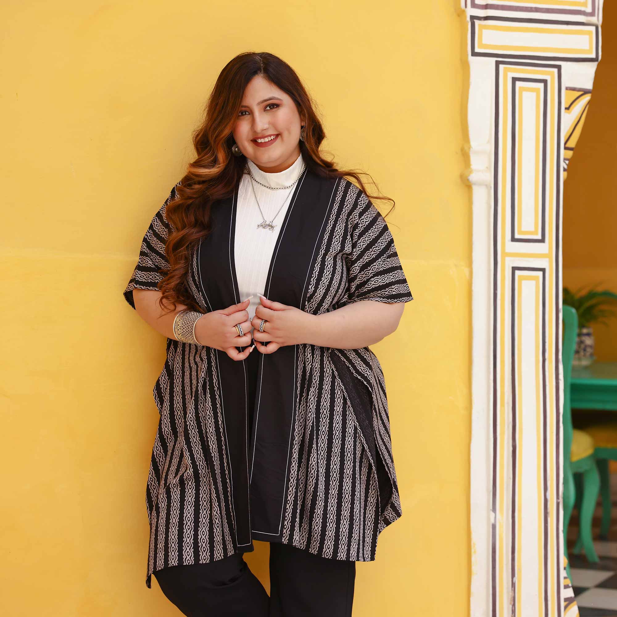 Spin The Shadow Cotton Lycra Free Style Shrug